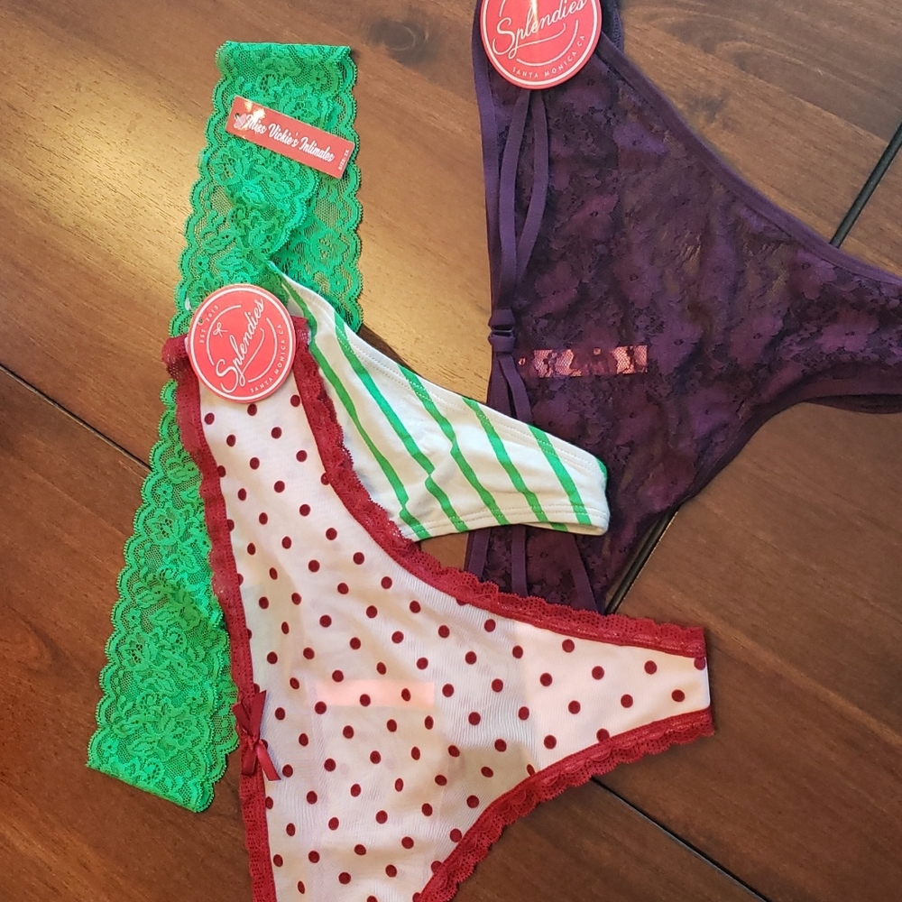 NWT Women's Splendies Thong Underwear (3 pairs)